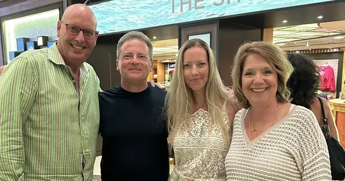 John and Teresa Goetz with David and Christina Schmidt, celebrating their success with LifeWave.