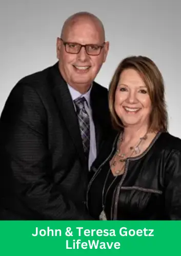 John and Teresa Goetz smiling together, celebrating their achievement as they reach LifeWave’s highest rank.