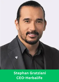 Stephan Gratziani, CEO of Herbalife, smiling in a professional headshot wearing a dark blazer.