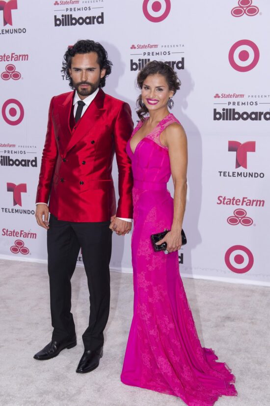 Colombian couple Fabián Ríos and Yuli Ferreira attending the Billboard Awards ahead of MannaFest 2025