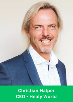 Christian Halper, CEO of Healy World, smiling in a professional headshot