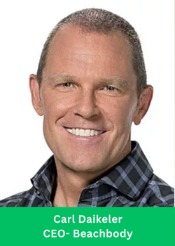 Carl Daikeler, CEO of Beachbody, smiling in a professional headshot wearing a checkered shirt.