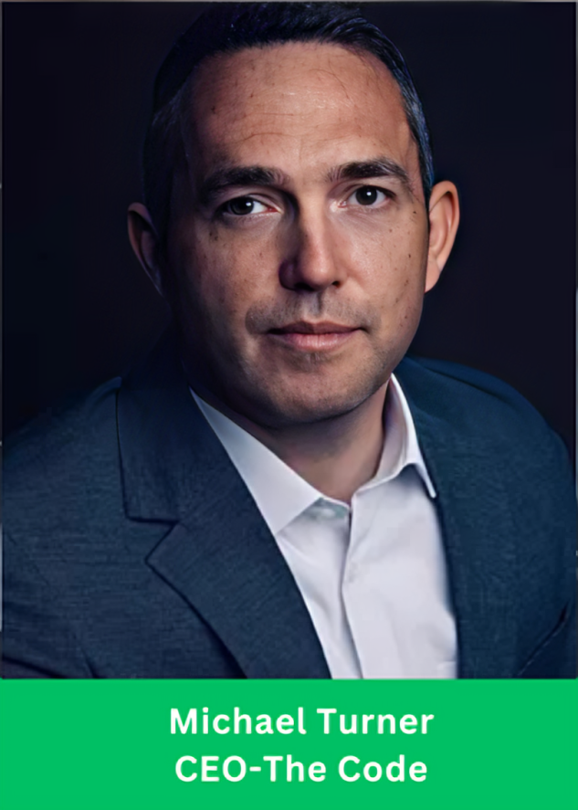 Michael Turner, CEO of The Code, in a formal portrait