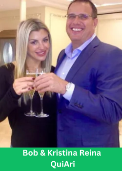 Bob and Kristina Reina celebrating success as top leaders at QuiAri.