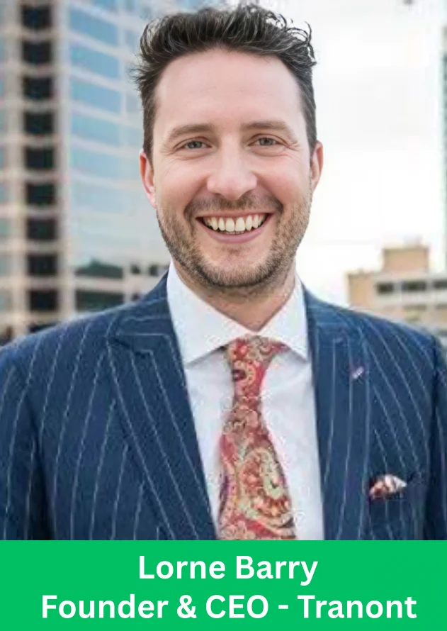 Lorne Barry, Founder and CEO of Tranont, smiling confidently outdoors — Tranont receives two Stevie®