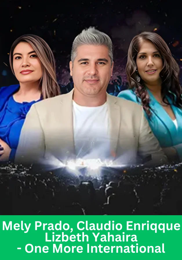 Mely Prado, Claudio Enrique, and Lizbeth Yahaira at One More International event, showcasing leadership and success in network marketing.