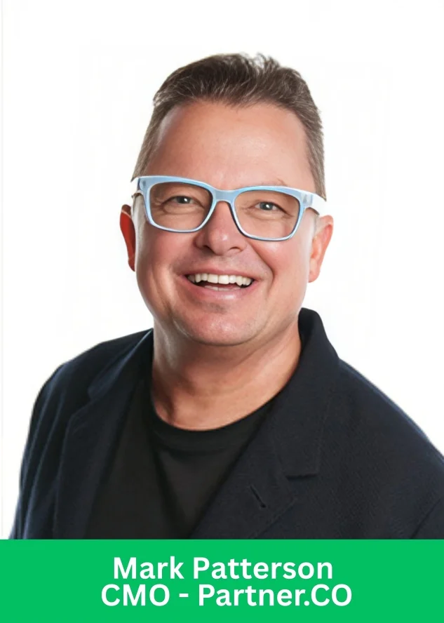 Mark Patterson, CMO of Partner.Co, representing the company’s success at the International Stevies Awards for partner-first marketing.