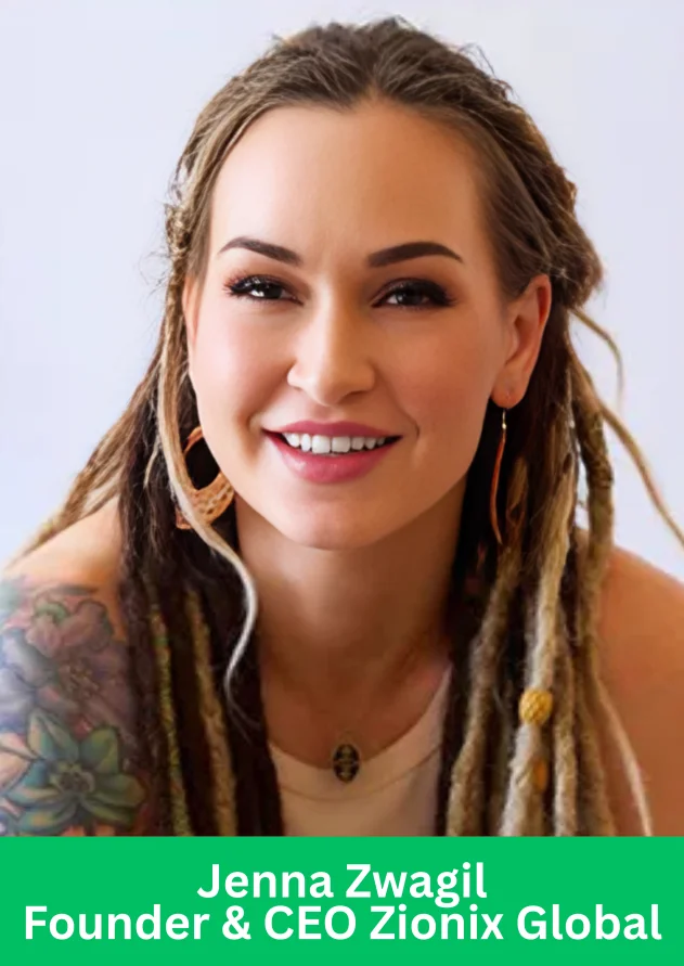 Jenna Zwagil, Founder and CEO of Zionix Global, formerly Zater Capital