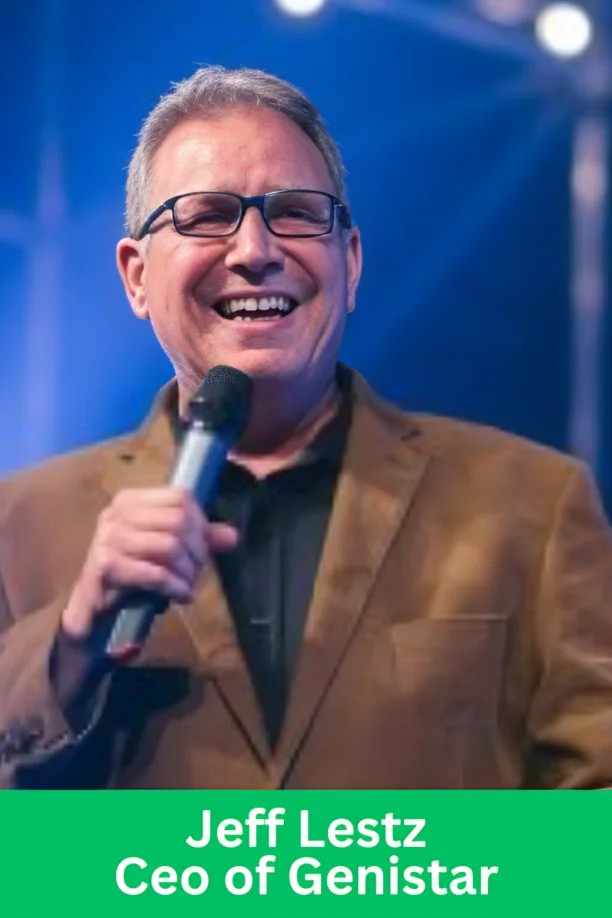 Jeff Lestz, CEO of Genistar, smiling confidently while speaking at an event.