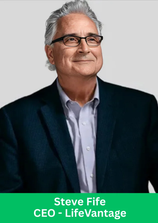Steve Fife, CEO of LifeVantage, smiling confidently in a business suit