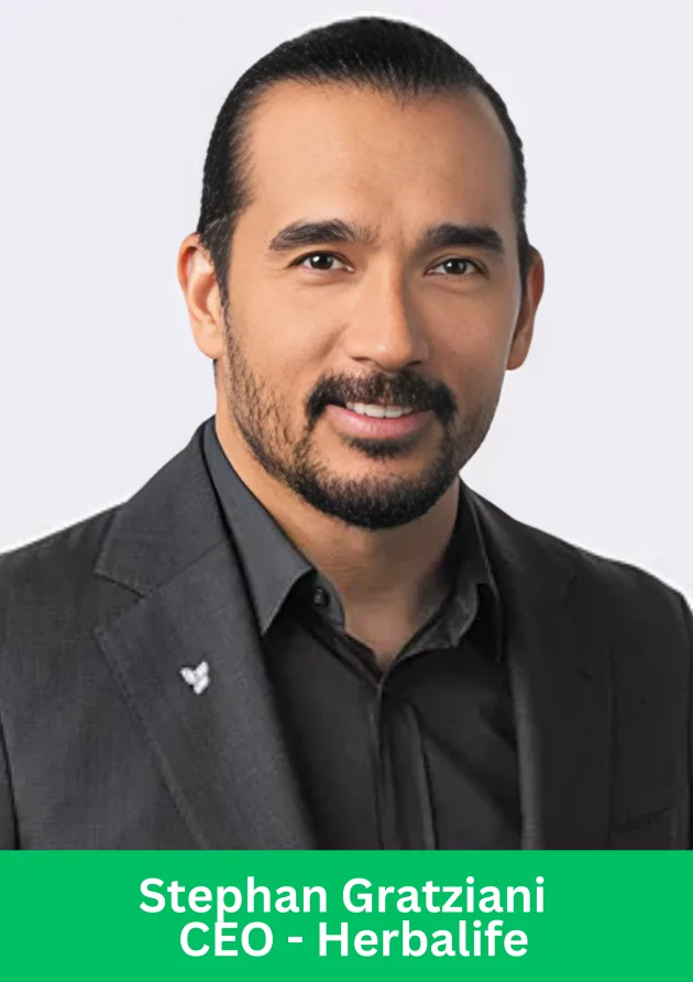 Herbalife CEO Stephan Gratziani showcasing leadership and company vision