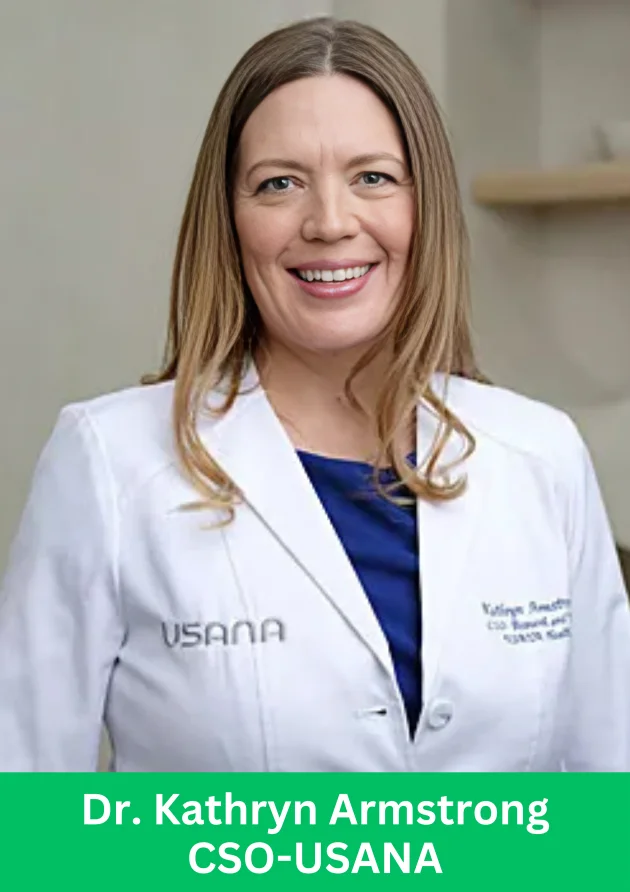 Dr. Kathryn Armstrong, Chief Scientific Officer at USANA Health Sciences, promoting science-driven wellness innovation.