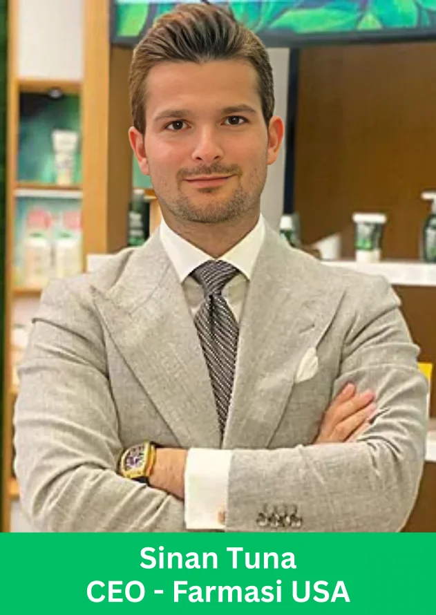 Sinan Tuna, CEO of Farmasi USA, representing leadership and global growth