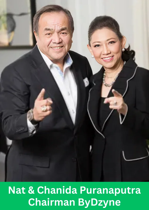 Nat and Chanida Puranaputra, Chairman of ByDzyne, posing confidently