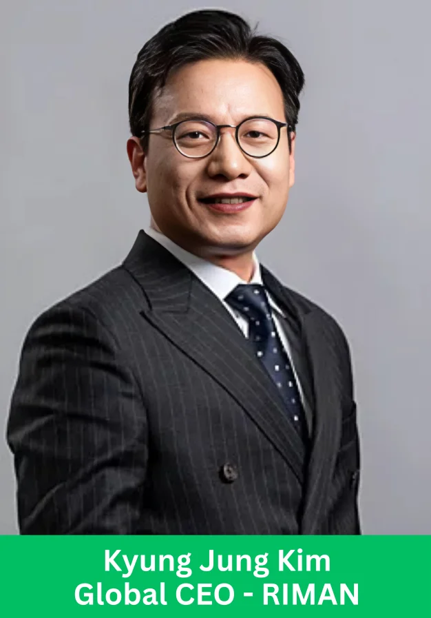 Kyung Jung Kim, Global CEO of RIMAN, posing in a formal suit