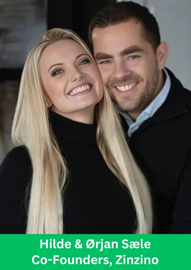 Hilde and Ørjan Sæle, Co-Founders of Zinzino, representing Zinzino Vision 2025 innovation in test-based nutrition.