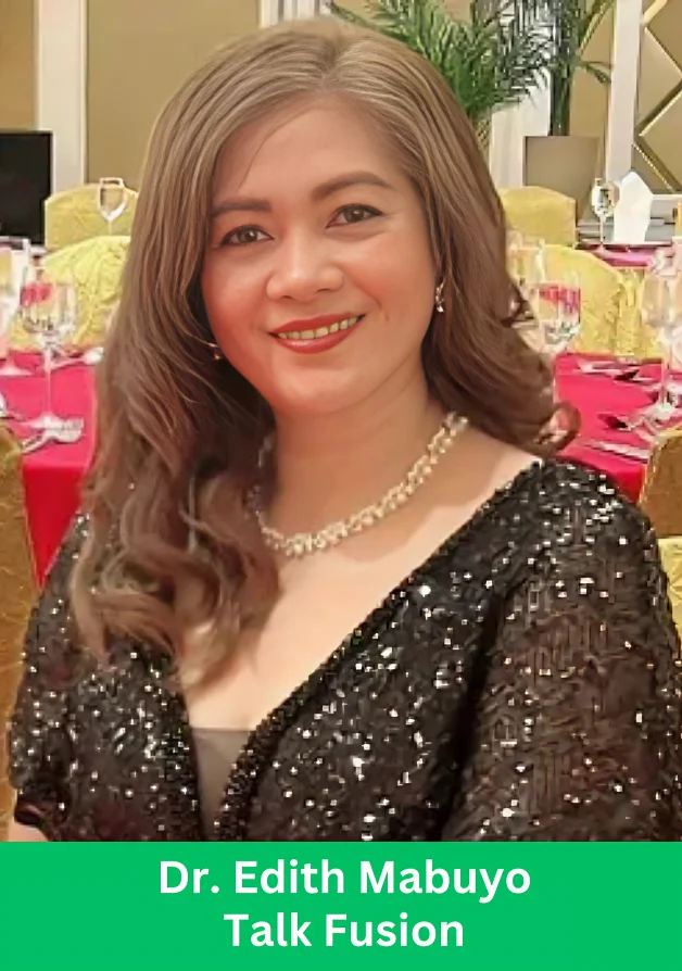 Dr. Edith Mabuyo representing Talk Fusion in a leadership and empowerment event