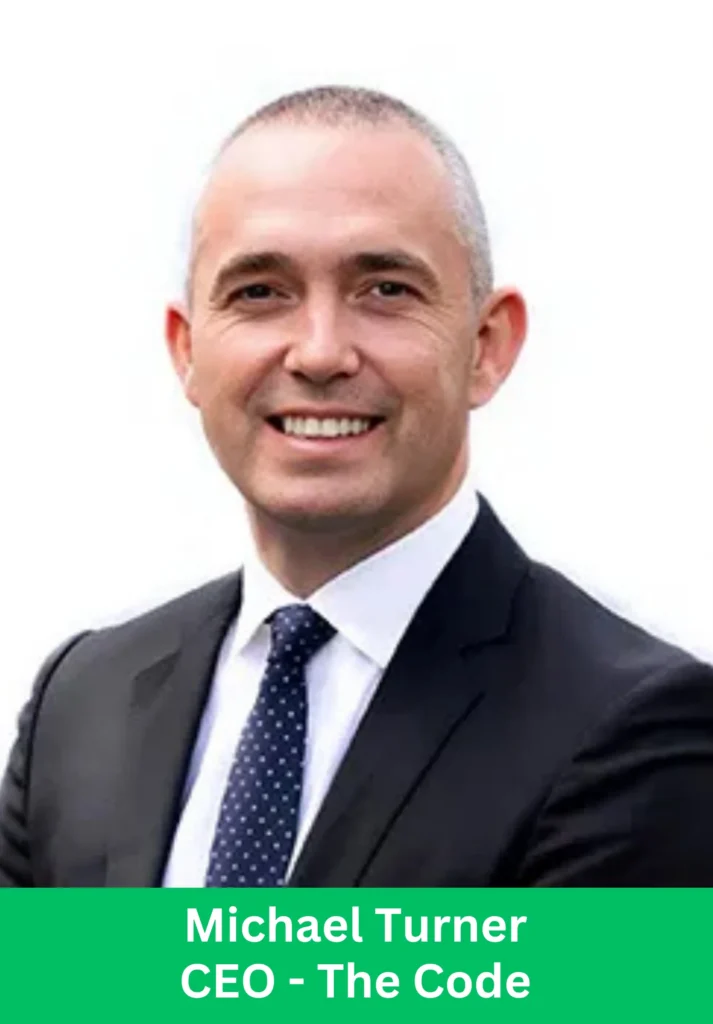 Michael Turner CEO of The Code during leadership tour press release