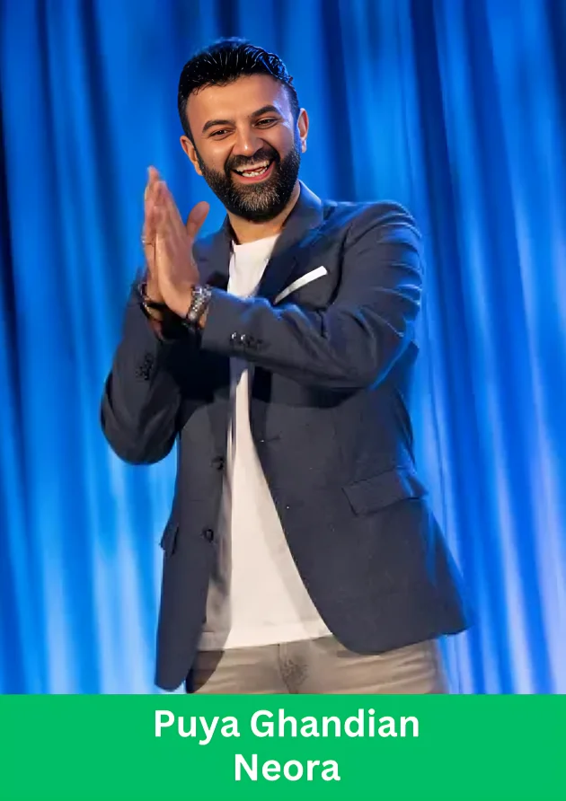 Puya Ghandian International Marketing Director at Neora celebrating a leadership milestone
