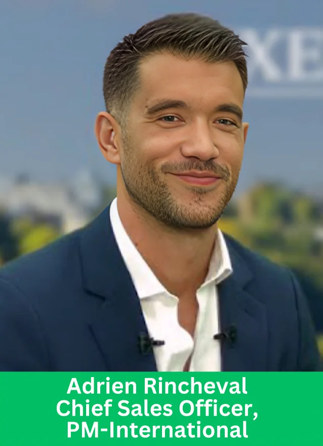 Adrien Richeval, Chief Sales Officer at PM-International, speaking at a corporate leadership event