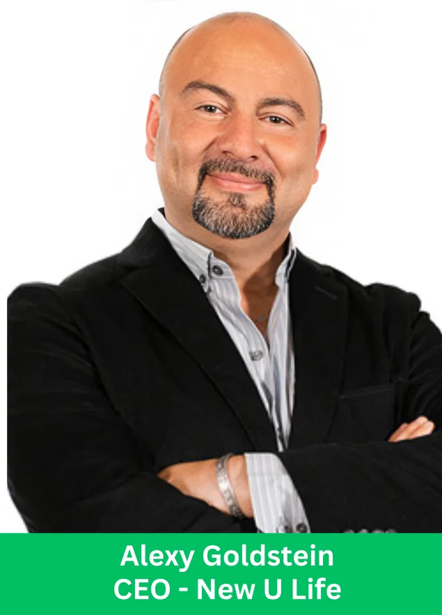 Alexy Goldstein, CEO of New U Life, showcasing leadership in wellness innovation