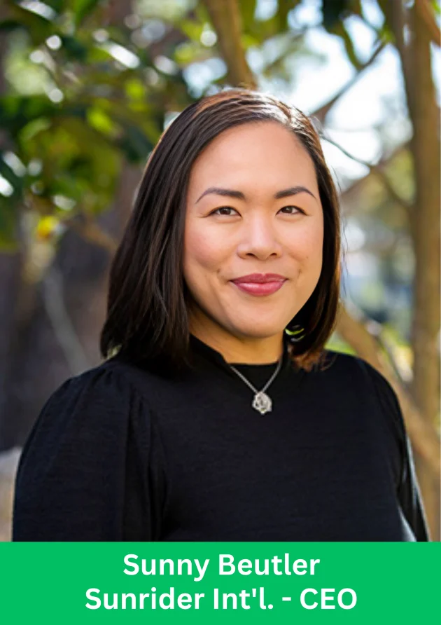 Sunny Beutler Sunrider CEO portrait highlighting leadership at Sunrider International
