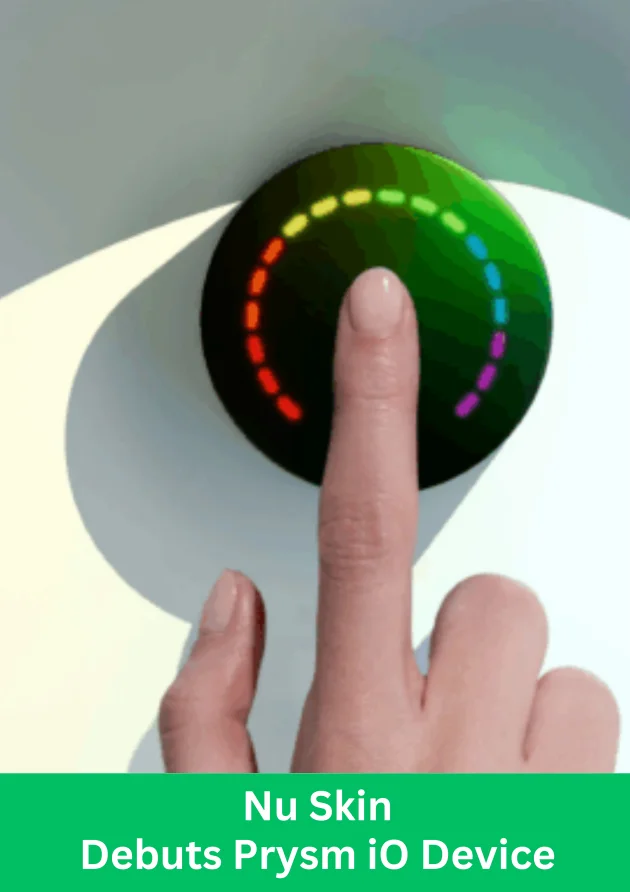 Nu Skin Prysm iO smart wellness device showing touch-based intelligent health technology