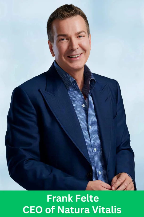 Frank Felte, CEO of Natura Vitalis, smiling in a blue suit.
