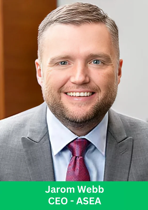 Jarom Webb CEO ASEA, official portrait of ASEA’s chief executive officer