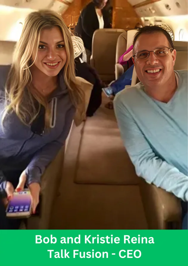Bob and Kristie Reina, CEOs of Talk Fusion, pictured during a company leadership event