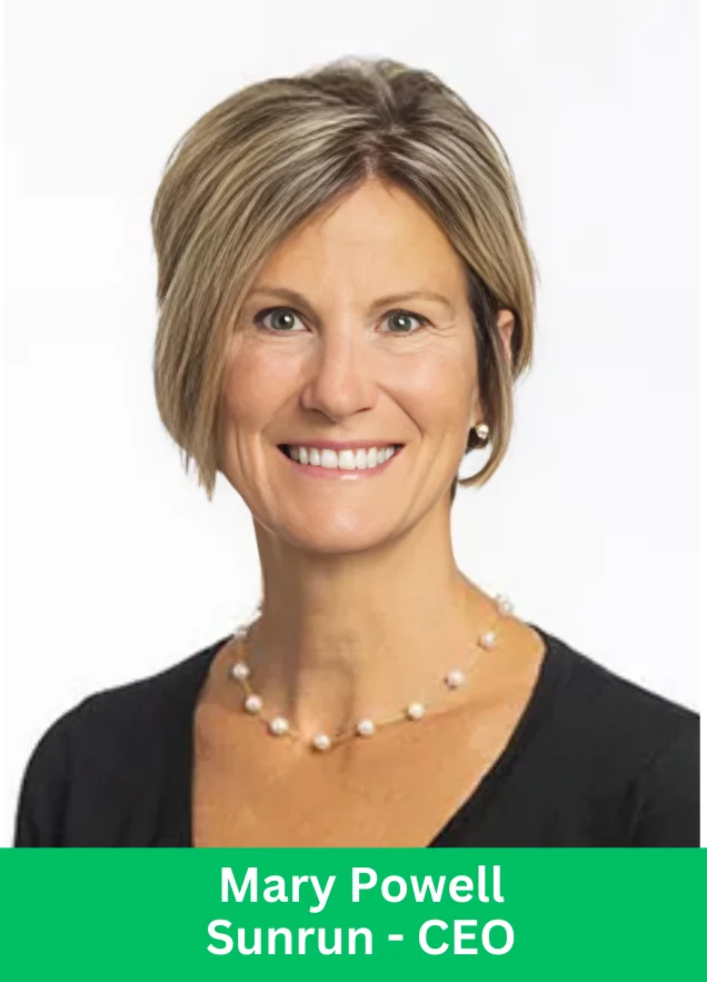 Mary Powell, Chief Executive Officer (CEO) of Sunrun, professional corporate headshot