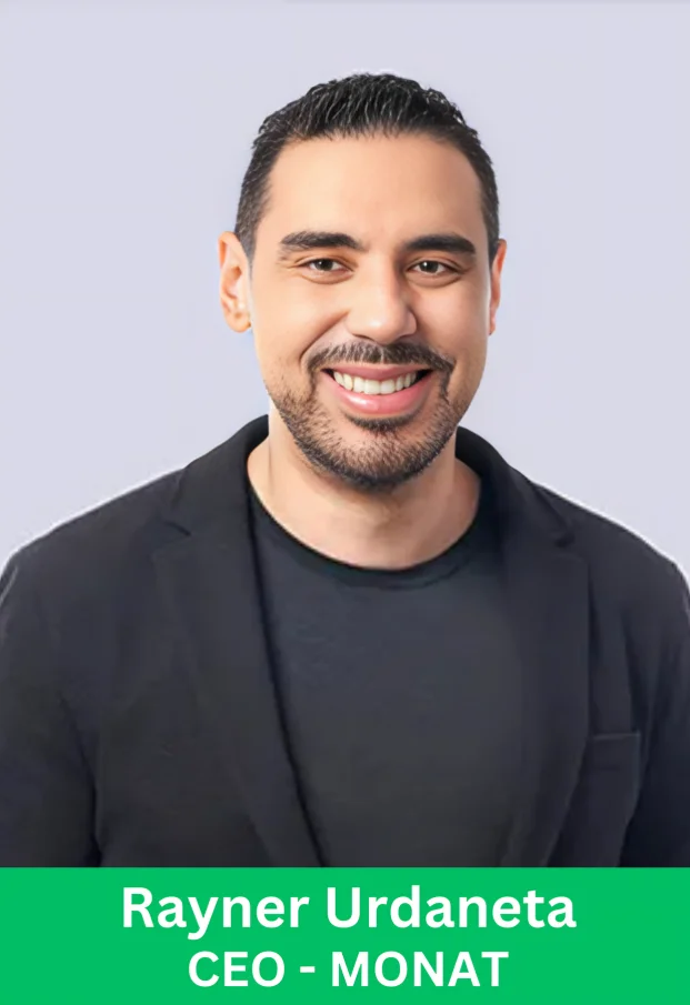 Rayner Urdaneta CEO MONAT smiling professional headshot portrait