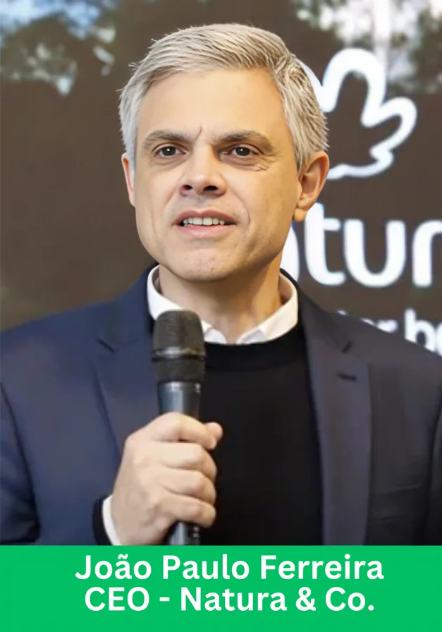 João Paulo Ferreira CEO of Natura & Co speaking at corporate event
