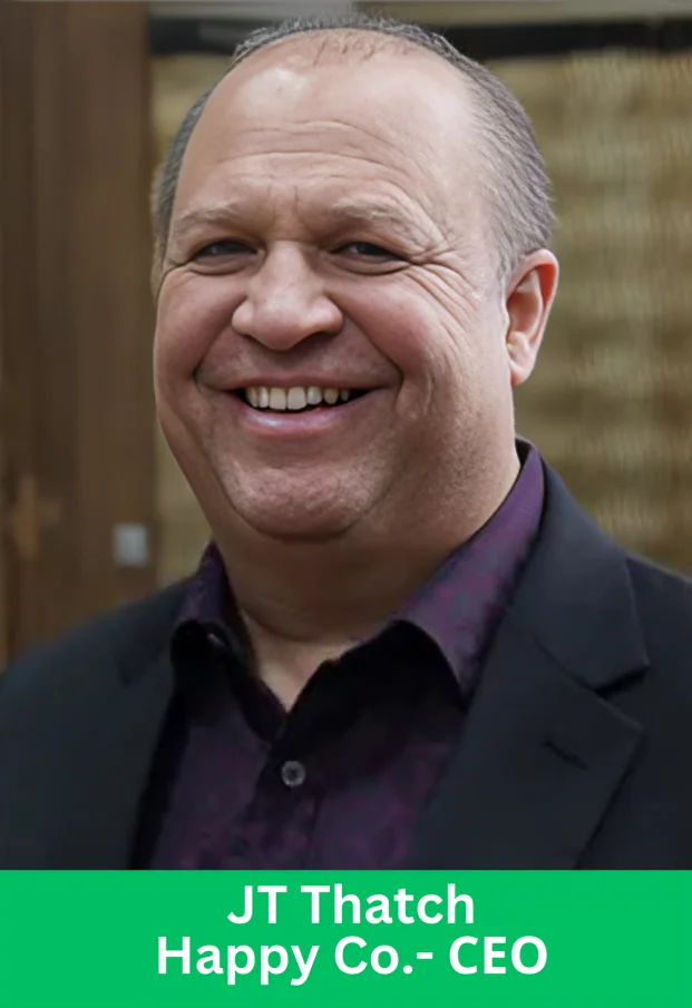 JT Thatch CEO of Happy Co leadership portrait