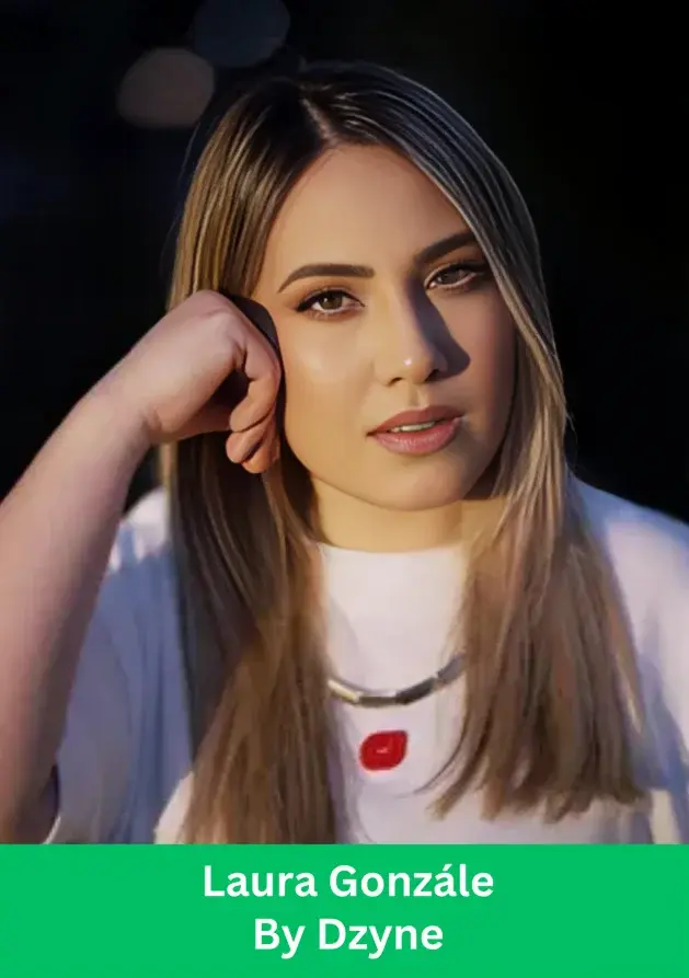 Laura González posing for ByDzyne professional branding portrait in a white shirt.