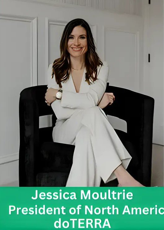Jessica Moultrie, President of North America at doTERRA, speaking about leadership and wellness vision