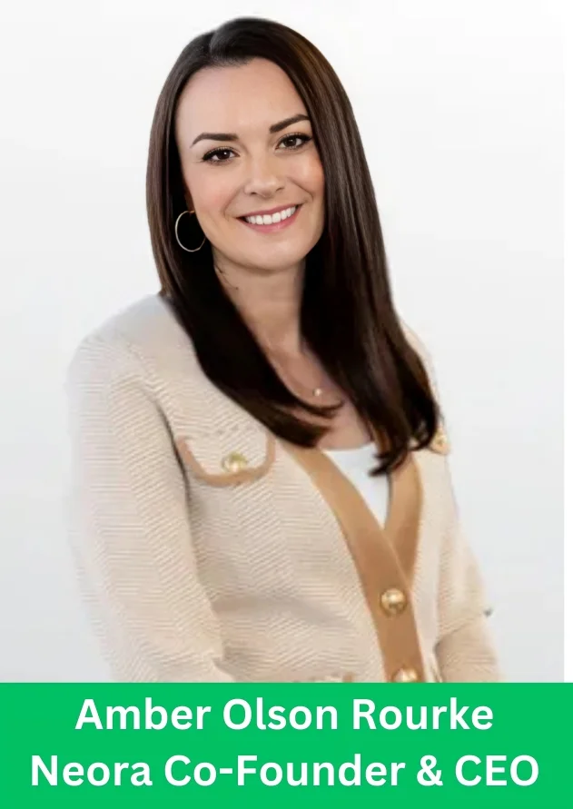 Portrait of Amber Olson Rourke, Neora Co-founder & CEO, smiling for the camera.