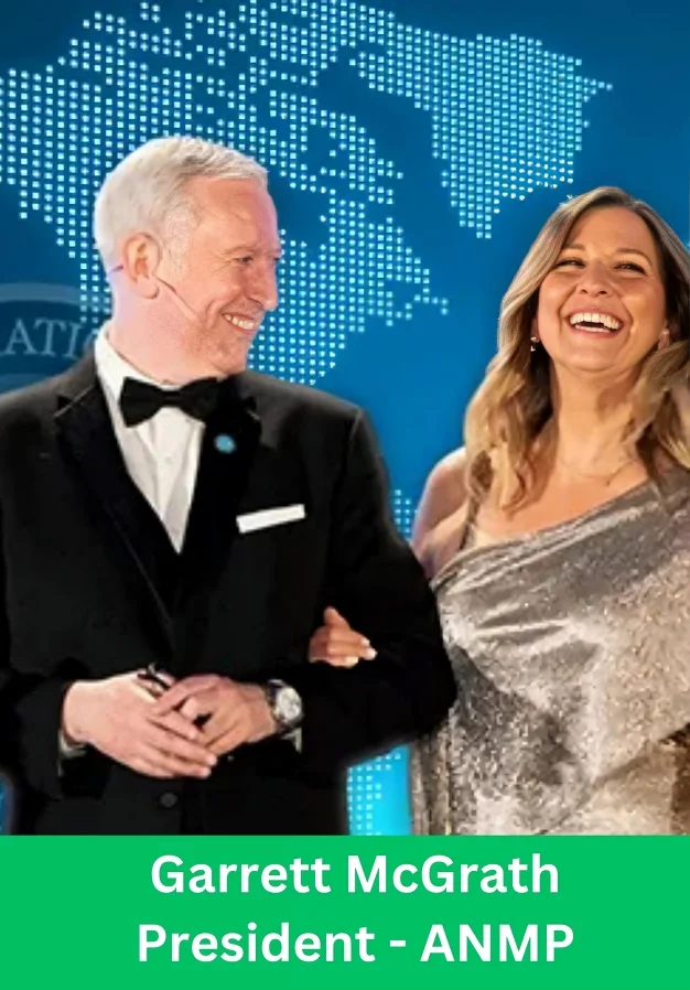 Garrett McGrath, President of ANMP, appearing at a professional networking event gala.