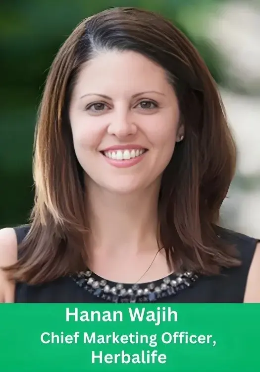 Hanan Wajih, Chief Marketing Officer at Herbalife, smiling in a professional portrait.