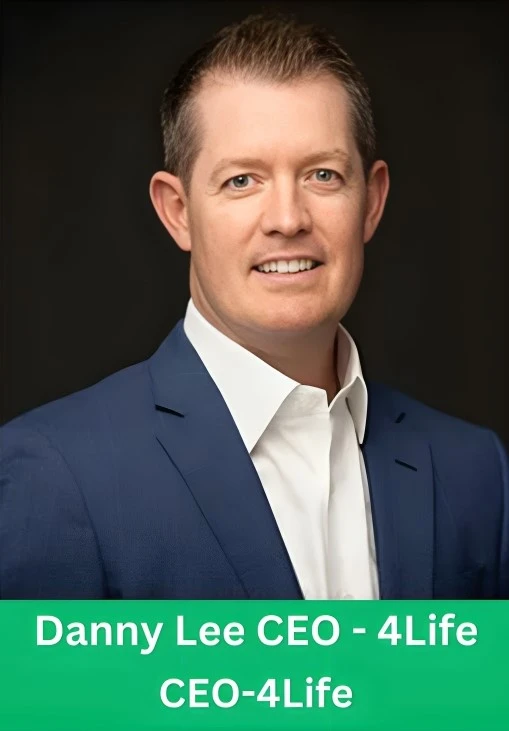 Portrait of Danny Lee CEO of 4Life, featured in a review and company leadership profile analysis.