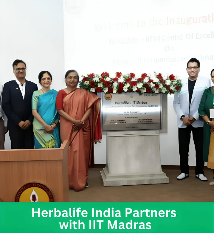 Herbalife India and IIT Madras officials at the launch of the Plant Cell Fermentation Centre of Excellence in India