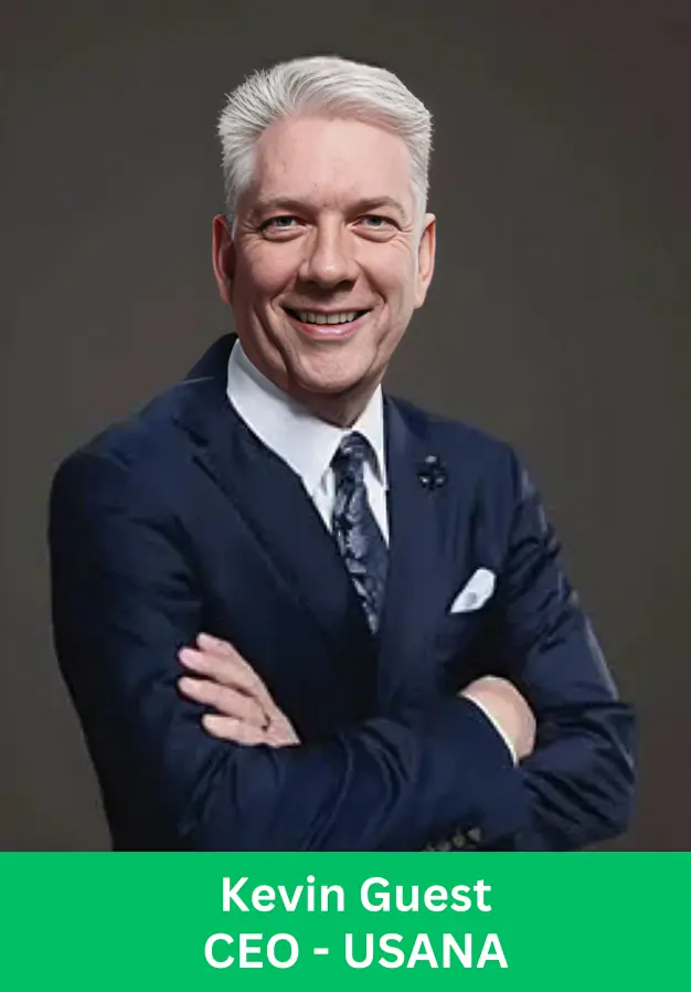 Kevin Guest USANA CEO during company leadership profile presentation