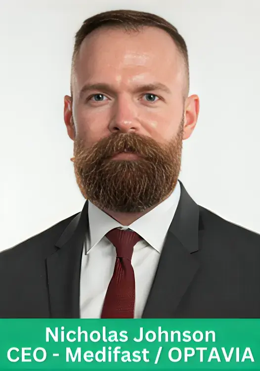 Official portrait of Nicholas Johnson, CEO of Medifast, highlighting the company's leadership in metabolic health and wellness innovation.