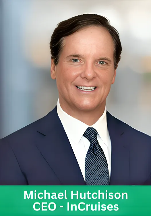 Michael Hutchison, CEO of InCruises, featured in a professional corporate leadership portrait.
