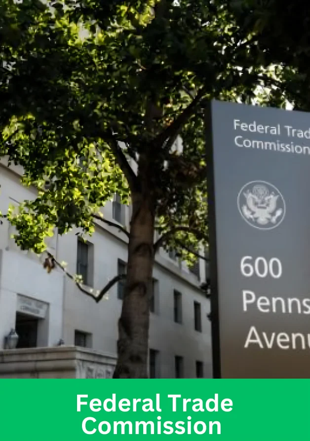 Federal Trade Commission building sign following the US Supreme Court ruling on FTC commissioner removal powers